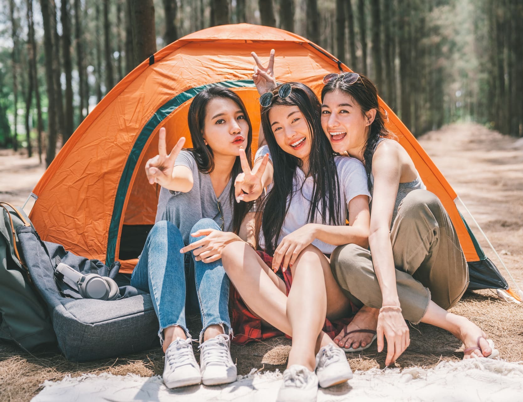 女子会を堪能 | 栃木県那須のキャンプ場ならぽんぽこの森ファミリーキャンプ場